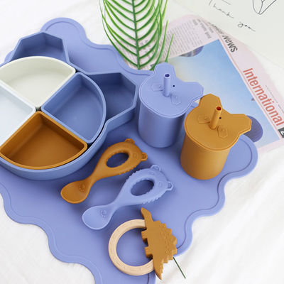Categoría alimenticia suave de la taza de los niños del silicón de la prueba del escape con el OEM de la paja de la tapa