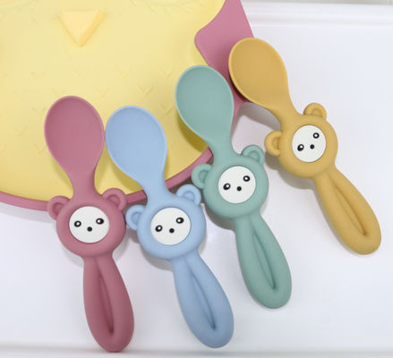 Cucharas lindas suaves de Panda Style Silicone Forks And para los niños del bebé