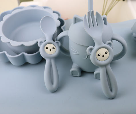 Cucharas lindas suaves de Panda Style Silicone Forks And para los niños del bebé