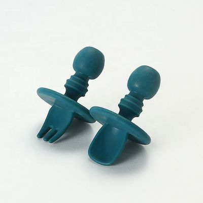 Mini Food Grade Silicone Forks y las cucharas BPA liberan no tóxico para el bebé