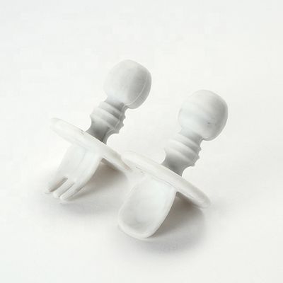Mini Food Grade Silicone Forks y las cucharas BPA liberan no tóxico para el bebé