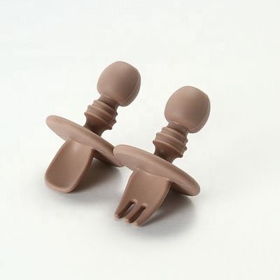 Mini Food Grade Silicone Forks y las cucharas BPA liberan no tóxico para el bebé