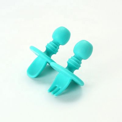 Mini Food Grade Silicone Forks y las cucharas BPA liberan no tóxico para el bebé