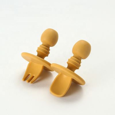 Mini Food Grade Silicone Forks y las cucharas BPA liberan no tóxico para el bebé