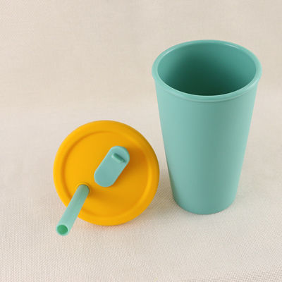 Taza de café plegable del silicón del campo del viaje 350ml con Straw Lid
