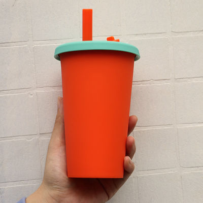 Taza de café plegable del silicón del campo del viaje 350ml con Straw Lid