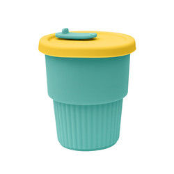 Taza portátil de los niños del silicón de la prueba caliente para el jugo 300ml 350ml de la leche del té