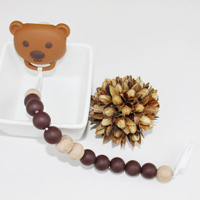Cadena del pacificador del bebé del silicón de la categoría alimenticia con forma animal linda de la panda