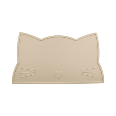 Cat Face Kids Silicone Placemat, estera de alimentación de Mat Heat Resistant Waterproof de la mesa de comedor del silicón