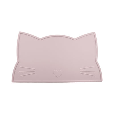 Cat Face Kids Silicone Placemat, estera de alimentación de Mat Heat Resistant Waterproof de la mesa de comedor del silicón
