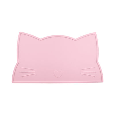 Cat Face Kids Silicone Placemat, estera de alimentación de Mat Heat Resistant Waterproof de la mesa de comedor del silicón