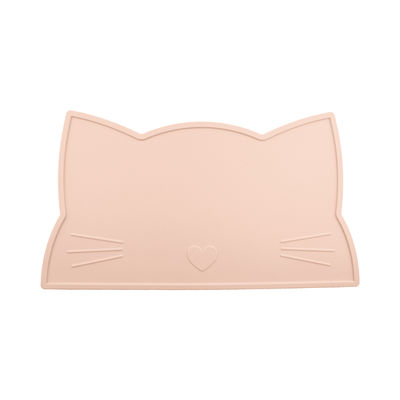 Cat Face Kids Silicone Placemat, estera de alimentación de Mat Heat Resistant Waterproof de la mesa de comedor del silicón