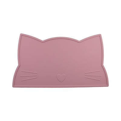 Cat Face Kids Silicone Placemat, estera de alimentación de Mat Heat Resistant Waterproof de la mesa de comedor del silicón
