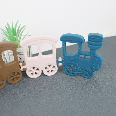 Poco bebé Teether del silicón del tren para el collar Toy Non Toxic