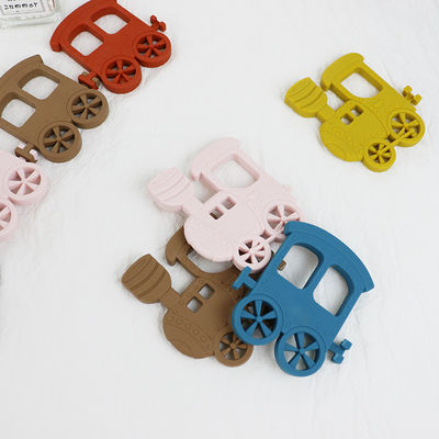 Poco bebé Teether del silicón del tren para el collar Toy Non Toxic
