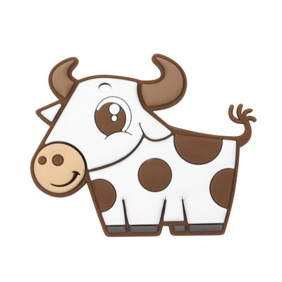 Silicón libre Teether, juguetes masticables de la vaca de BPA el echar los dientes del silicón del bebé para el regalo de cuidado