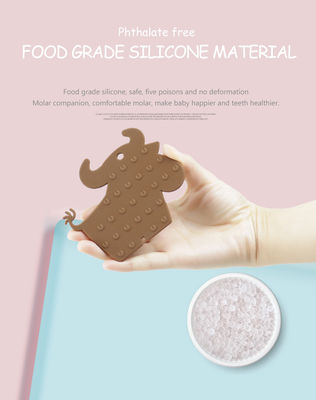 Bebé libre Teether del silicón de BPA masticable para el OEM de cuidado del regalo