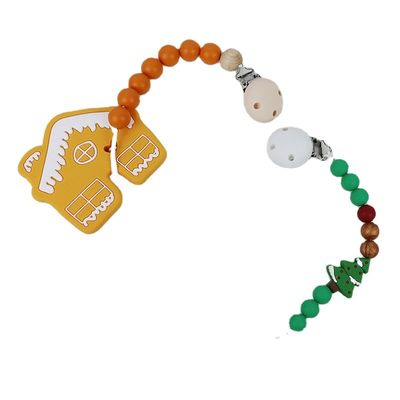 Árbol de navidad Teether, gotas de goma suaves seguras del silicón de DIY para la dentición