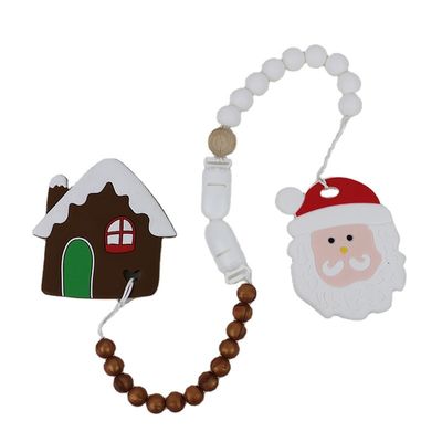 Árbol de navidad Teether, gotas de goma suaves seguras del silicón de DIY para la dentición