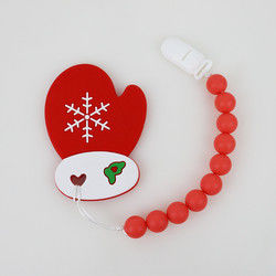 Árbol de navidad Teether, gotas de goma suaves seguras del silicón de DIY para la dentición