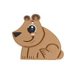 Bebé Teether BPA Eco libre del silicón de la categoría alimenticia del oso amistoso