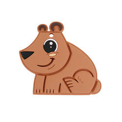 Bebé Teether BPA Eco libre del silicón de la categoría alimenticia del oso amistoso