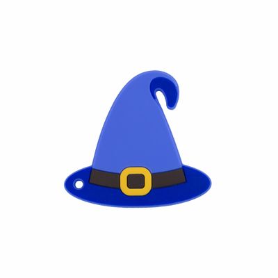 Silicón Teether, juguete de Halloween del sombrero de las brujas de la dentición de Halloween de las pastillas de caramelo
