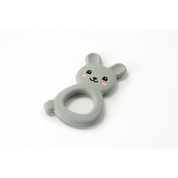 Cat Kitten Silicone Baby Teether animal BPA libre para la dentición del niño