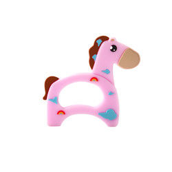 Cat Kitten Silicone Baby Teether animal BPA libre para la dentición del niño