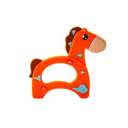 Cat Kitten Silicone Baby Teether animal BPA libre para la dentición del niño