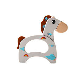 Cat Kitten Silicone Baby Teether animal BPA libre para la dentición del niño