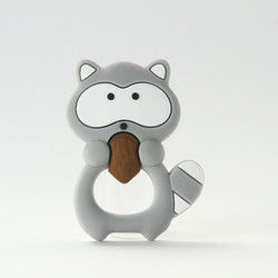 Cat Kitten Silicone Baby Teether animal BPA libre para la dentición del niño