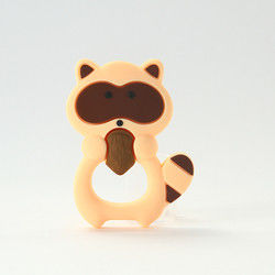 Cat Kitten Silicone Baby Teether animal BPA libre para la dentición del niño