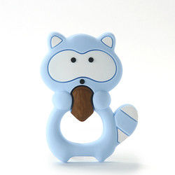 Cat Kitten Silicone Baby Teether animal BPA libre para la dentición del niño