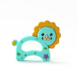 Cat Kitten Silicone Baby Teether animal BPA libre para la dentición del niño