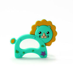 Cat Kitten Silicone Baby Teether animal BPA libre para la dentición del niño