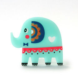 Cat Kitten Silicone Baby Teether animal BPA libre para la dentición del niño