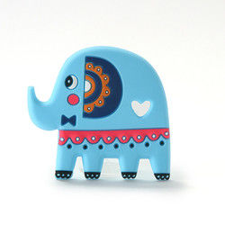 Cat Kitten Silicone Baby Teether animal BPA libre para la dentición del niño