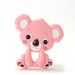 Cat Kitten Silicone Baby Teether animal BPA libre para la dentición del niño