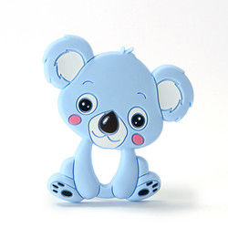 Cat Kitten Silicone Baby Teether animal BPA libre para la dentición del niño