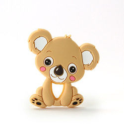 Cat Kitten Silicone Baby Teether animal BPA libre para la dentición del niño