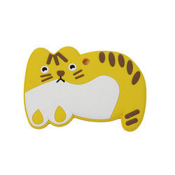 Cat Kitten Silicone Baby Teether animal BPA libre para la dentición del niño
