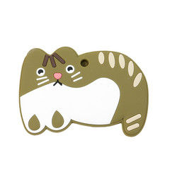 Cat Kitten Silicone Baby Teether animal BPA libre para la dentición del niño