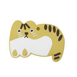 Cat Kitten Silicone Baby Teether animal BPA libre para la dentición del niño