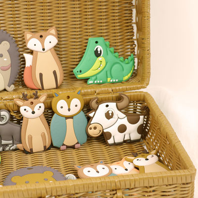 Material animal suave de la categoría alimenticia del silicón de Teether del bebé para el niño