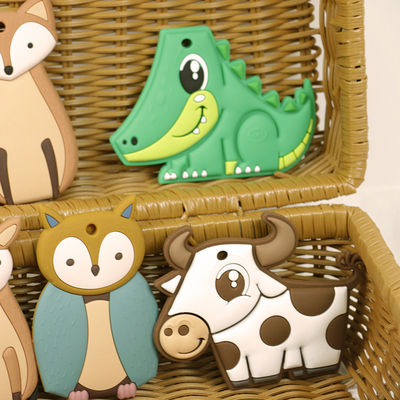 Material animal suave de la categoría alimenticia del silicón de Teether del bebé para el niño