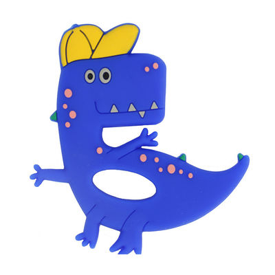 Forma linda del coche de Teether de la categoría alimenticia del bebé suave del silicón para el niño