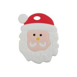 Silicón suave Teether del hombre de pan de jengibre de la Navidad colorido para la dentición del bebé