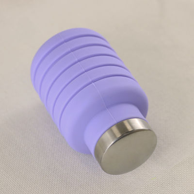 Logo Silicone Water Bottle Foldable de encargo para llevar al aire libre