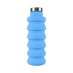 Logo Silicone Water Bottle Foldable de encargo para llevar al aire libre